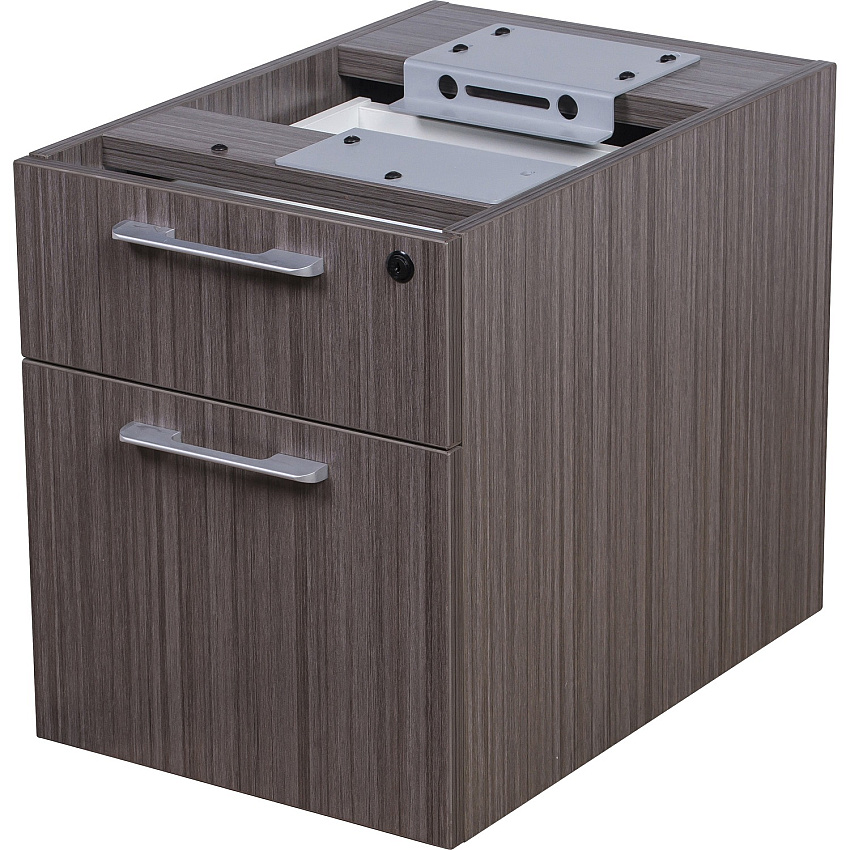 Boss Simple System Hanging Pedestal-3/4 Box/File 19" Height x 15.5" Width x 22.8" Depth - Finish: Driftwood, Silver - 1 Each (S503)
