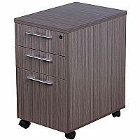 Boss Simple System Mobile Pedestal Box/Box/File 26.8" Height x 15.8" Width x 22" Depth - Finish: Driftwood, Silver - 1 Each (S504)