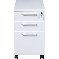 Boss Simple System Mobile Pedestal Box/Box/File 26.8" Height x 15.8" Width x 22" Depth - Finish: White - 1 Each (S504WT)