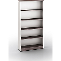 Boss Simple System 35 x 12 Bookcase, Driftwood 71" Height x 35.4" Width x 11.8" Depth - Finish: Driftwood, Silver - 1 Each (S507)