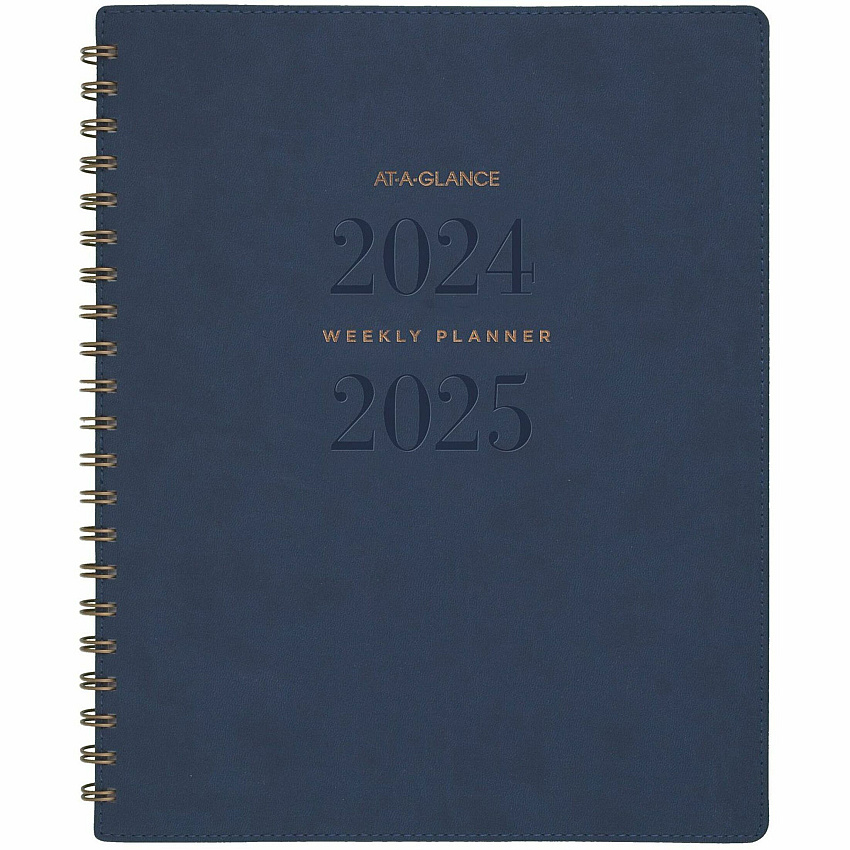 At-A-Glance Signature Collection Planner Large - Julian Dates - Monthly, Weekly - 13 Month - July to July - 1 Week, 1 Month Double Page Layout - Navy, Navy Blue - 11" Height x 8.8" Width - Bleed Resistant Paper, Ruled Daily Block, Unruled Daily (YP905A20)