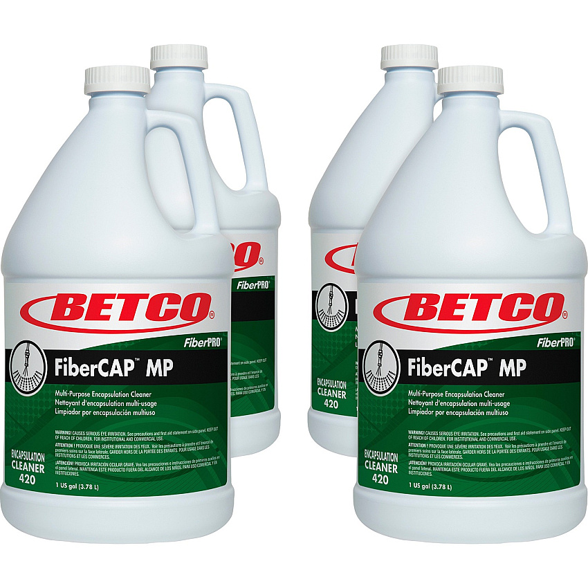 Betco FiberCAP MP Cleaner 128 fl oz (4 quart) - Quick Drying, Non-flammable - Clear - 4 / Carton (4200400CT)
