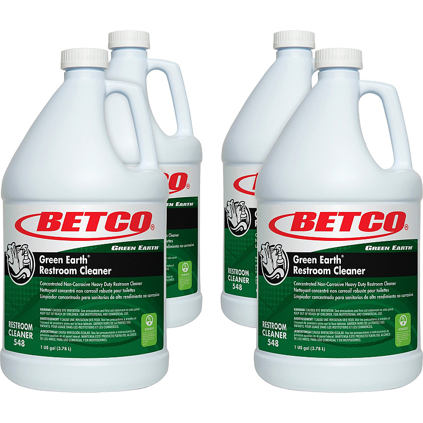 Green Earth Restroom Cleaner Concentrate - 128 fl oz (4 quart) - Citrus Floral Scent - Non-corrosive, Heavy Duty, Water Soluble - Green - 4 / Carton (5480400CT)