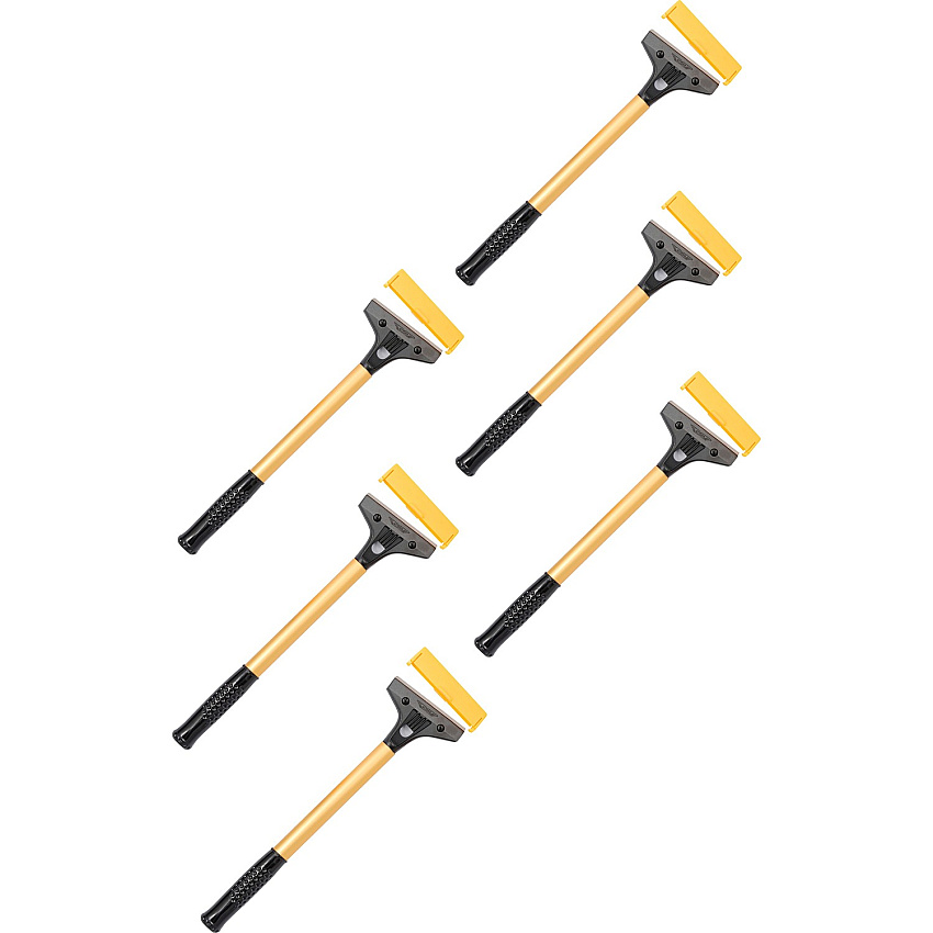 Ettore Heavy Duty Floor Scraper Carbon Steel Blade - 15" Height x 4.3" Width x 1" Length - Heavy Duty, Wear Resistant, Long Lasting - Gold, Black - 6 / Carton (2005CT)