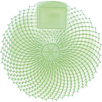 Genuine Joe Eclipse Scented Urinal Screen Anti-splash, Flexible, Deodorizer, Sturdy - 36 / Carton - Green (GJO85155CT)