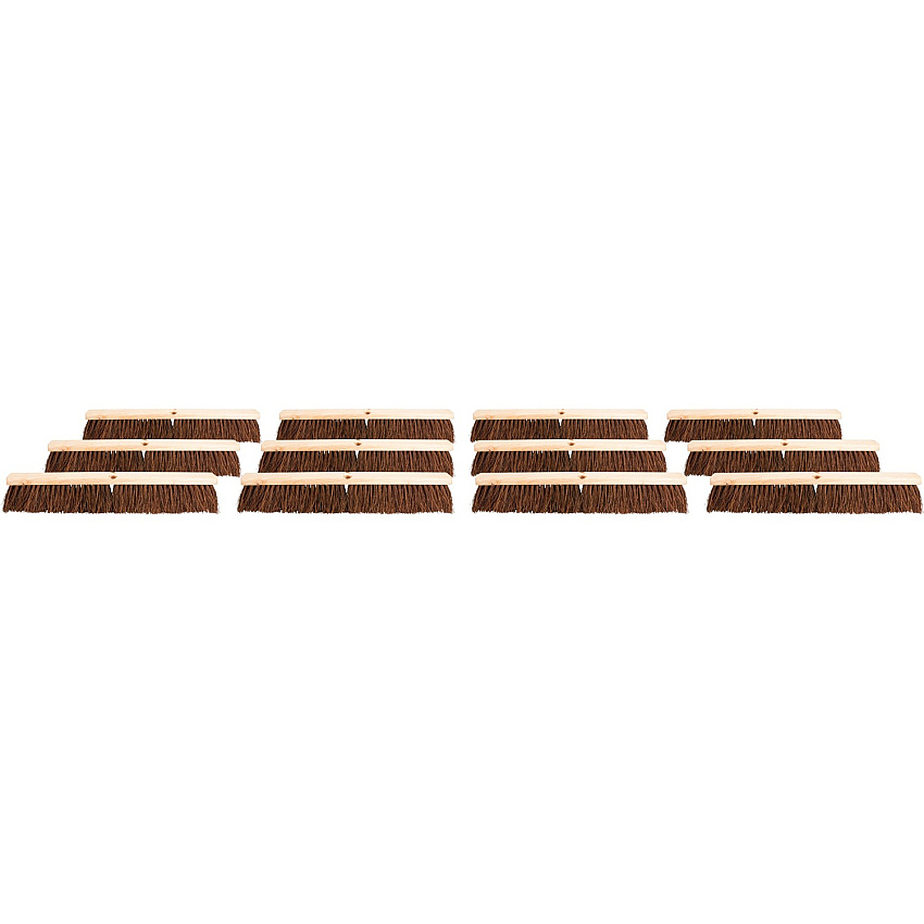 Genuine Joe 24" Push Broomhead Palmyra Bristle - 24" Overall Length - 12 / Carton (GJO99652CT)