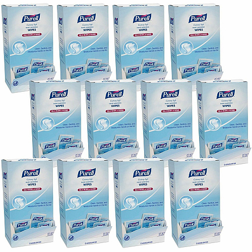 PURELL&reg; Cottony Soft Sanitizing Wipes 5" Width x 7" Length - White - 120/Box - 12 / Carton (902712CT)