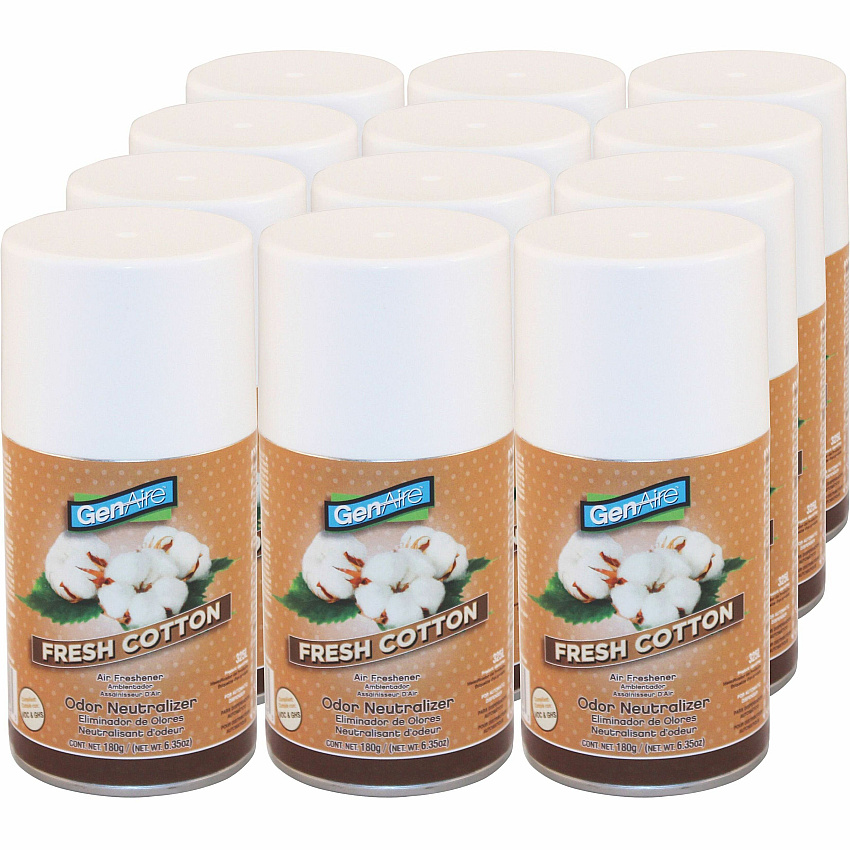 Impact Metered Air Freshener Spray Aerosol - 6000 ft³ - 6.4 fl oz (0.2 quart) - Linen Fresh - 30 Day - 12 / Carton - Odor Neutralizer, Residue-free (325LCT)