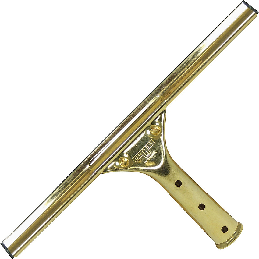 Unger 12" GoldenClip Brass Squeegee 12" Length - Screw Lock Handle - Brass - 10 / Carton (GS300CT)