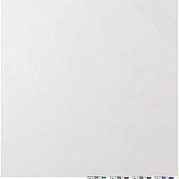 Ghent Aria Low Profile Glass Whiteboard 48" (4 ft) Width x 48" (4 ft) Height - Tempered Glass Surface - White Back - Square - Horizontal/Vertical - Magnetic - Square Corner, Recyclable - 1 Each - TAA Compliant (ARIASM44WH)