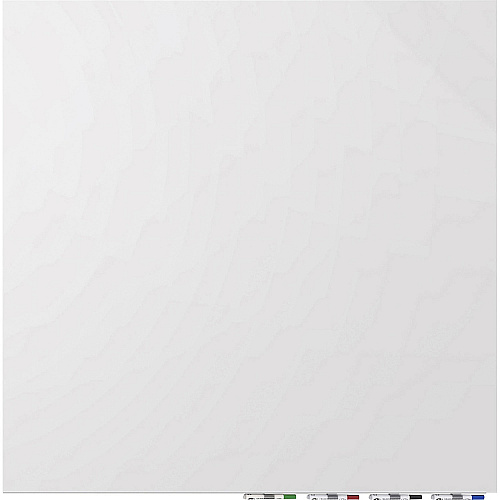 Ghent Aria Low Profile Glass Whiteboard 48" (4 ft) Width x 48" (4 ft) Height - Tempered Glass Surface - White Back - Square - Horizontal/Vertical - Magnetic - Square Corner, Recyclable - 1 Each - TAA Compliant (ARIASM44WH)