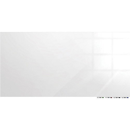 Ghent Aria Low Profile Glass Whiteboard 60" (5 ft) Width x 48" (4 ft) Height - Tempered Glass Surface - White Back - Rectangle - Horizontal/Vertical - Magnetic - Square Corner, Recyclable - 1 Each - TAA Compliant (ARIASM45WH)