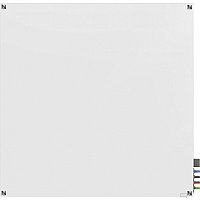 Ghent Harmony Dry Erase Board 48" (4 ft) Width x 48" (4 ft) Height - Tempered Glass Surface - White Back - Square - Horizontal/Vertical - Magnetic - Square Corner, Accessory Holder, Long Lasting, Non-absorbent, Stain Resistant, Ghost Resistant (HMYSM44WH)