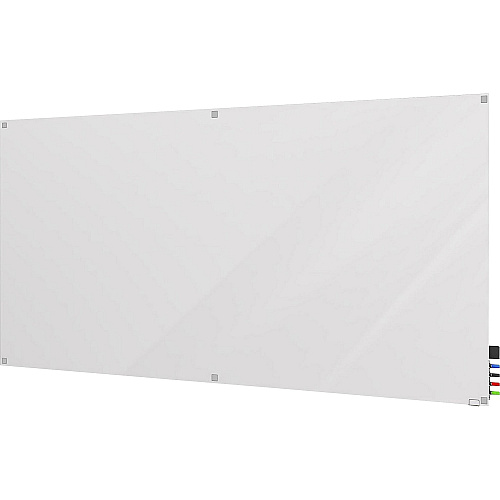 Ghent Harmony Dry Erase Board 60" (5 ft) Width x 48" (4 ft) Height - Tempered Glass Surface - White Back - Rectangle - Horizontal/Vertical - Magnetic - Square Corner, Accessory Holder, Long Lasting, Non-absorbent, Stain Resistant, Ghost Resist (HMYSM45WH)
