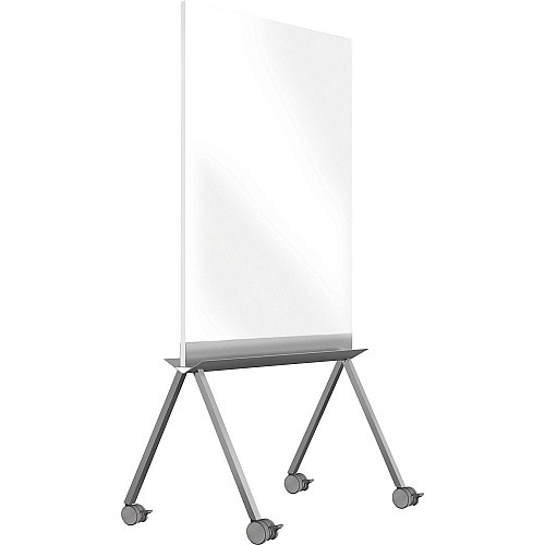 Ghent Roam Mobile Whiteboard 36" (3 ft) Width x 45" (3.8 ft) Height - White Surface - Satin Aluminum Frame - Rectangle - Vertical - Assembly Required - 1 Each (RM36SAWHN)