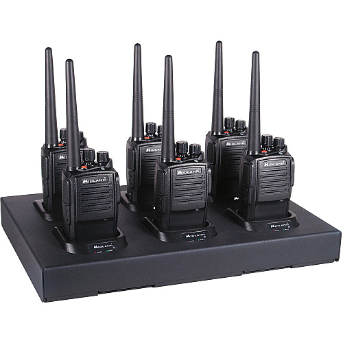 Midland MB400 Business Radio 16 Radio Channels - 142 Total Privacy Codes - 4 W - Low Battery Indicator, Timer, Lightweight - Water Proof, Dust Proof - Lithium Ion (Li-Ion) - Black - 6 / Box (MB400X6MC)