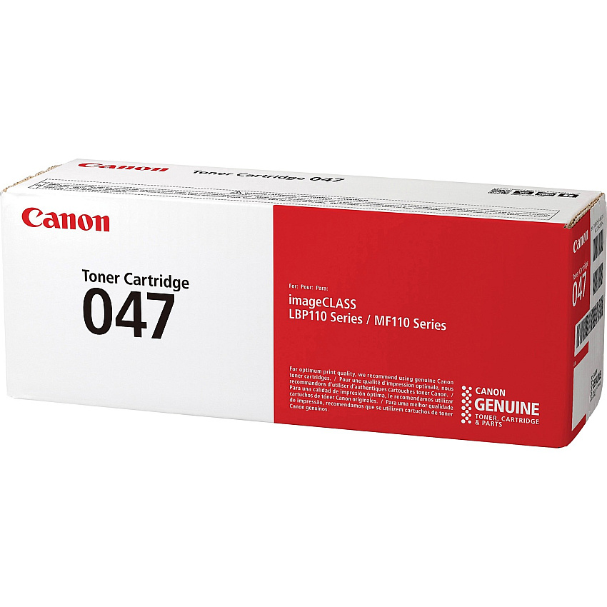 Canon 047 Original Laser Toner Cartridge - Black - 1 Each 1600 Pages (CRTDG047)