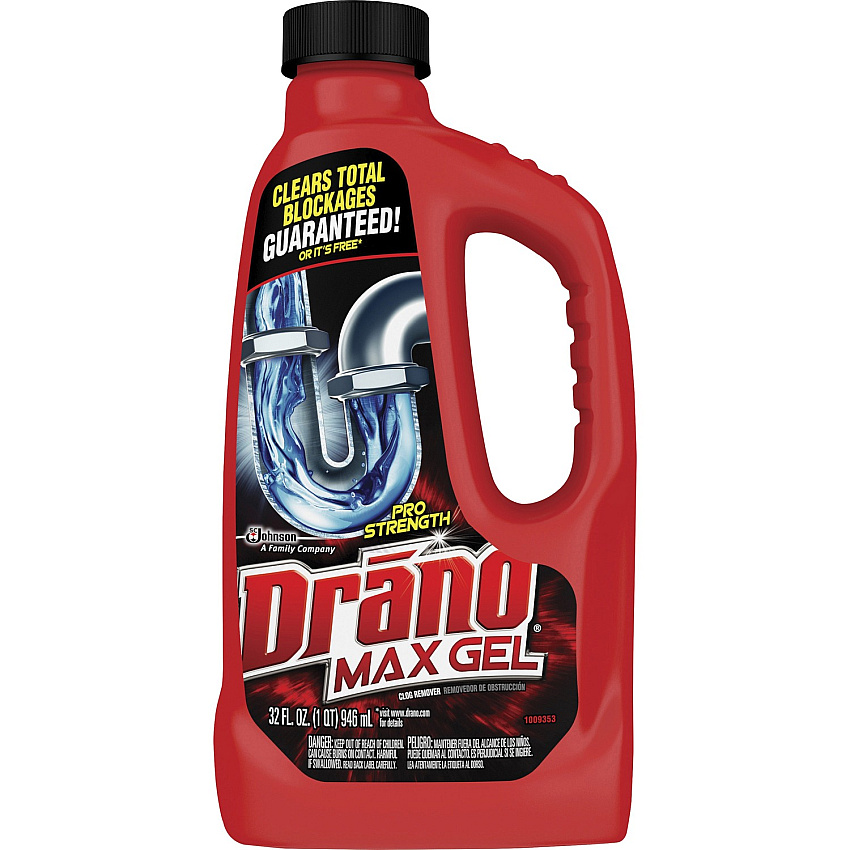 Drano Max Gel Clog Remover Ready-To-Use - Corrosion Resistant - Clear Bottle - 1 Each (694768)