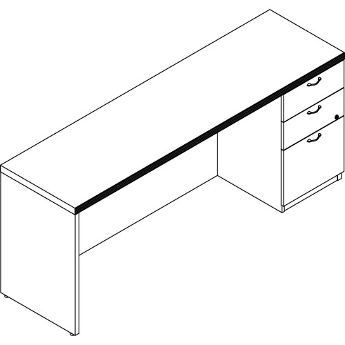Lacasse Right Single Pedestal Credenza (71KS2072UFG)