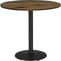 KFI 30" Round Vintage Wood Bistro Table Round Top - 30" Height - Assembly Required - Natural - Vintage Wood - 1 Each (30R917BK38LN)