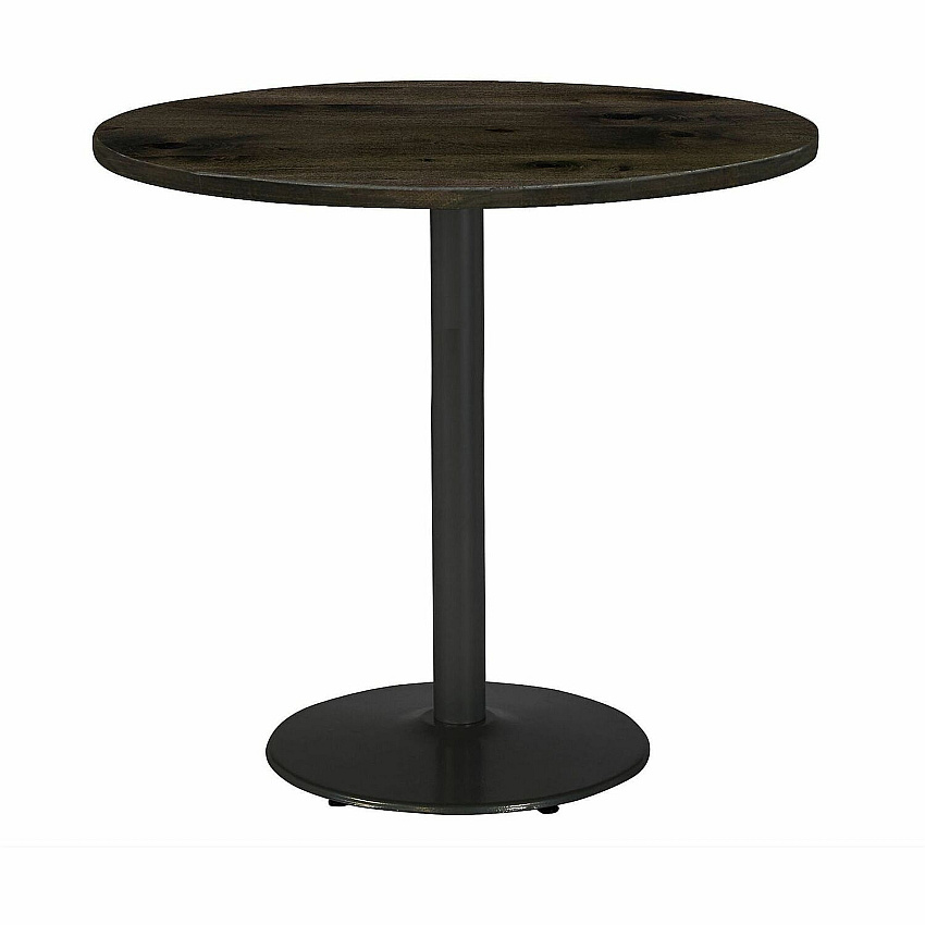 KFI 42" Round Vintage Wood Bistro Table Round Top - 42" Height - Assembly Required - Barnwood - Vintage Wood - 1 Each (42R922BK38LB)