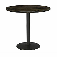 KFI 30" Round Vintage Wood Bistro Table Round Top - 30" Height - Assembly Required - Barnwood - Vintage Wood - 1 Each (30R917BK38LB)