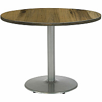KFI 30" Round Vintage Wood Top Table Natural Round Top x 30" Table Top Diameter - Assembly Required - Vintage Wood Top Material - 1 Each (30R917SLLTN)
