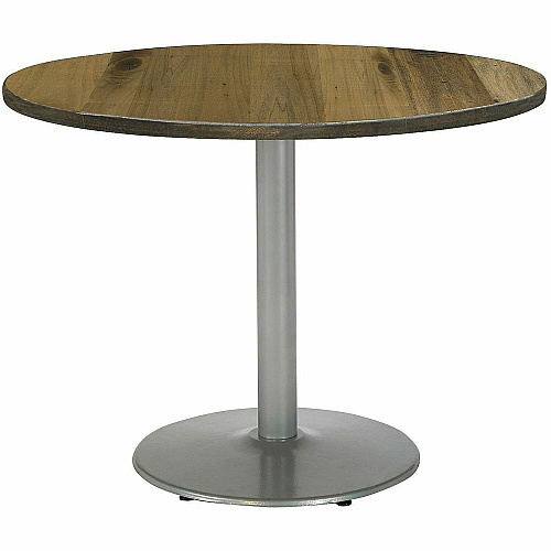 KFI 30" Round Vintage Wood Top Table Natural Round Top x 30" Table Top Diameter - Assembly Required - Vintage Wood Top Material - 1 Each (30R917SLLTN)