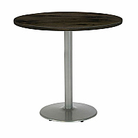KFI 36" Round Vintage Wood Bistro Table Round Top - 36" Height - Assembly Required - Barnwood - Vintage Wood - 1 Each (36R922SL38LB)