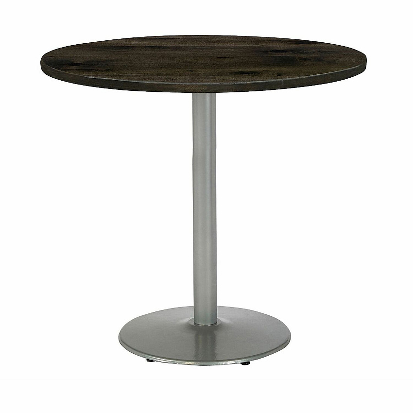 KFI 42" Round Vintage Wood Bistro Table Round Top - 42" Height - Assembly Required - Barnwood - Vintage Wood - 1 Each (42R922SL38LB)