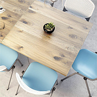 KFI 30" Square Vintage Wood Bistro Table Square Top - 30" Height - Assembly Required - Barnwood - Vintage Wood - 1 Each (30S917BK38LB)