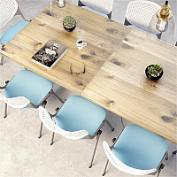 KFI 30" Square Wood Pedestal Table Barnwood Square Top - Pedestal Base - Assembly Required - Vintage Wood Top Material - 1 Each (30S917BKLTB)