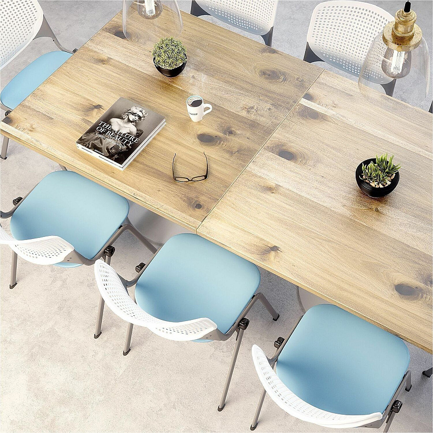 KFI 30" Square Wood Pedestal Table Barnwood Square Top - Pedestal Base - Assembly Required - Vintage Wood Top Material - 1 Each (30S917BKLTB)