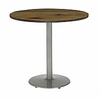 KFI 42" Round Vintage Wood Bistro Table Round Top - 42" Height - Assembly Required - Natural - Vintage Wood - 1 Each (42R922SL38LN)