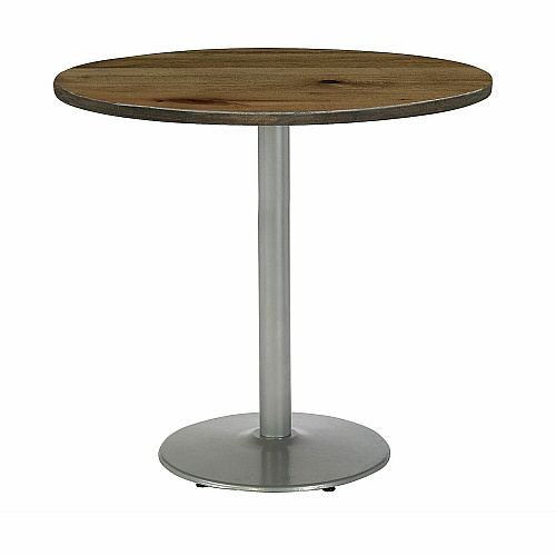 KFI 42" Round Vintage Wood Bistro Table Round Top - 42" Height - Assembly Required - Natural - Vintage Wood - 1 Each (42R922SL38LN)