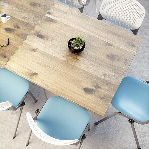 KFI 36" Square Vintage Wood Bistro Table Square Top - 36" Height - Assembly Required - Barnwood - Vintage Wood - 1 Each (36S922BK38LB)