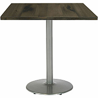 KFI 42" Square Vintage Wood Bistro Table Square Top - 42" Height - Assembly Required - Barnwood - Vintage Wood - 1 Each (42S922SL38LB)