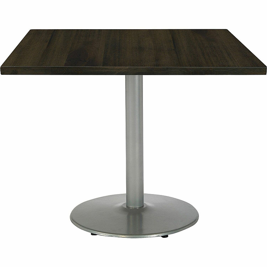 KFI 30" Square Wood Pedestal Table Espresso Square Top - Pedestal Base - Assembly Required - Vintage Wood Top Material - 1 Each (30S917SLLTE)