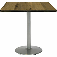 KFI 36" Square Vintage Wood Bistro Table Square Top - 36" Height - Assembly Required - Natural - Vintage Wood - 1 Each (36S922SL38LN)