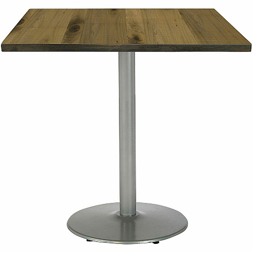 KFI 36" Square Vintage Wood Bistro Table Square Top - 36" Height - Assembly Required - Natural - Vintage Wood - 1 Each (36S922SL38LN)