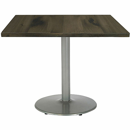 KFI 30" Square Wood Pedestal Table Barnwood Square Top - Pedestal Base - Assembly Required - Vintage Wood Top Material - 1 Each (30S917SLLTB)
