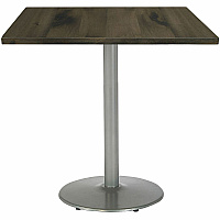 KFI 30" Square Vintage Wood Bistro Table Square Top - 30" Height - Assembly Required - Barnwood - Vintage Wood - 1 Each (30S917SL38LB)