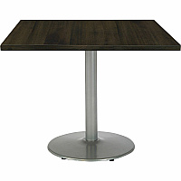 KFI 36" Square Wood Pedestal Table Espresso Square Top - Pedestal Base - Assembly Required - Vintage Wood Top Material - 1 Each (36S922SLLTE)
