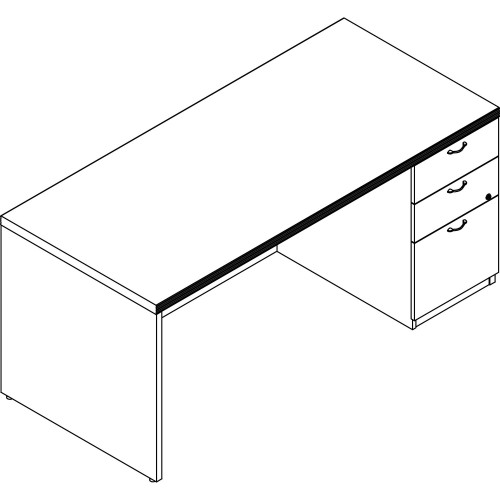 Lacasse Right Single Pedestal Desk (71DS3066UFG)