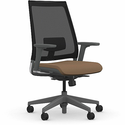 9 to 5 Seating Luna 3460 Task Chair Onyx Seat Color - Foam Seat Material - Gray Back Color - Mesh Back Material - 5-star Base - 1 Each (3460Y3A45GON)