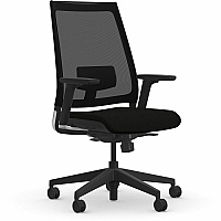 9 to 5 Seating Luna 3460 Task Chair Onyx Seat Color - Foam Seat Material - Black Back Color - Mesh Back Material - 5-star Base - 1 Each (3460Y3A45BON)