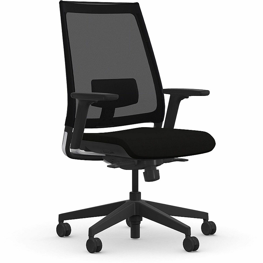 9 to 5 Seating Luna 3460 Task Chair Onyx Seat Color - Foam Seat Material - Black Back Color - Mesh Back Material - 5-star Base - 1 Each (3460Y3A45BON)