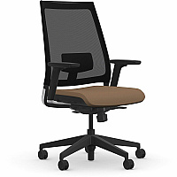 9 to 5 Seating Luna 3460 Task Chair Latte Seat Color - Foam Seat Material - Black Back Color - Mesh Back Material - 5-star Base - 1 Each (3460Y3A45BLA)