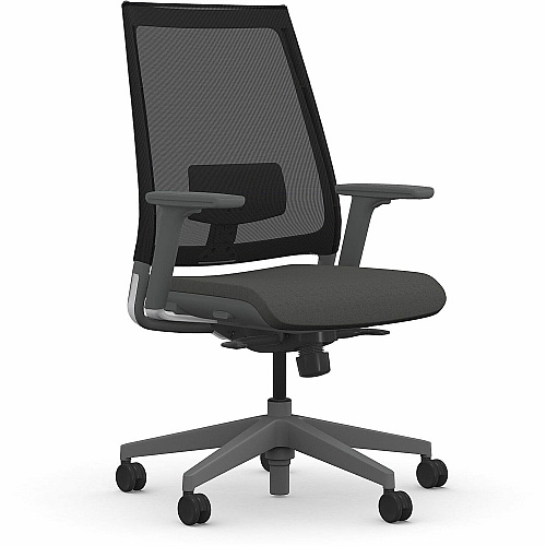 9 to 5 Seating Luna 3460 Task Chair Dove Seat Color - Foam Seat Material - Gray Back Color - Mesh Back Material - 5-star Base - 1 Each (3460Y3A45GDO)