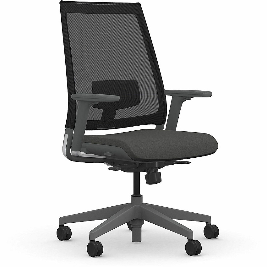 9 to 5 Seating Luna 3460 Task Chair Dove Seat Color - Foam Seat Material - Gray Back Color - Mesh Back Material - 5-star Base - 1 Each (3460Y3A45GDO)